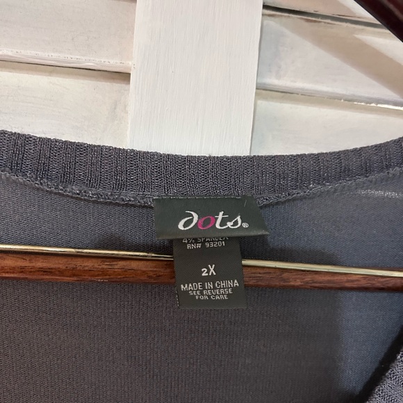 Dots Charcoal Knit Top - Picture 2 of 2